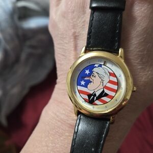 Gold and Black Cartoon Character Watch